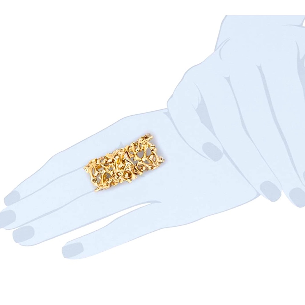 LOW LUV x Erin Wasson gold bones knuckle armor ring one size